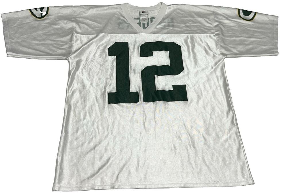 Aaron Rodgers Green Bay Packers White Away Jersey NFL Team Apparel Size L GUC 12